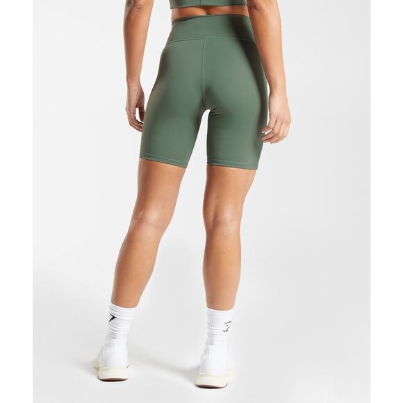 ELEVATE CYCLING SHORTS gymshark womens size small army green workout shorts - Picture 3 of 6